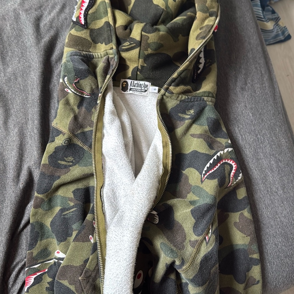 Green bape hoodie real